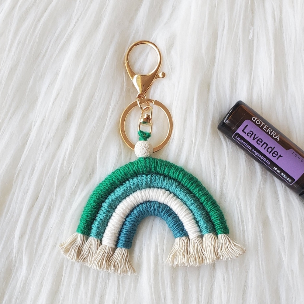 Handmade rainbow keychain